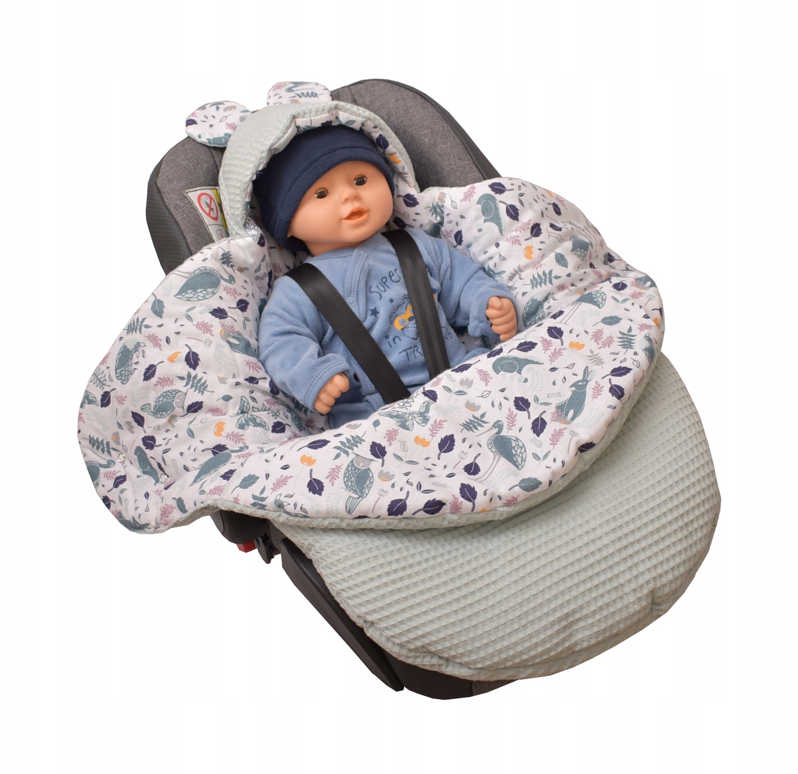 ŚPIWOREK FOTELIK WÓZEK WAFEL MIĘTA JESIEŃ ZIMA Marka Inna marka