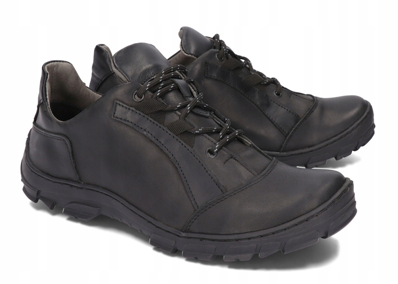 

Buty Męskie Polskie Skóra Casual 223 Czarny 42