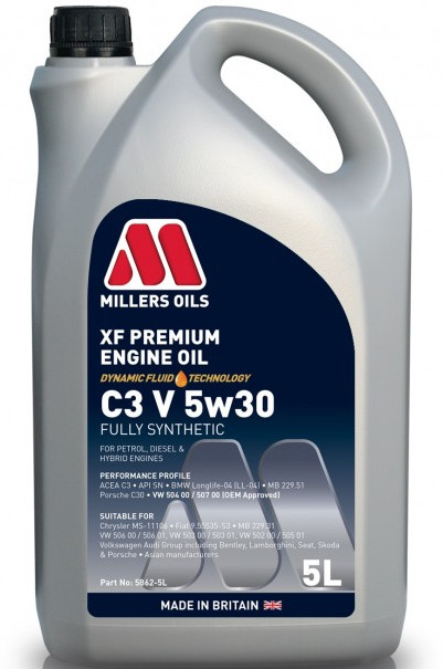 Olej silnikowy Milles Xf Premium C3 V 5W30 5L