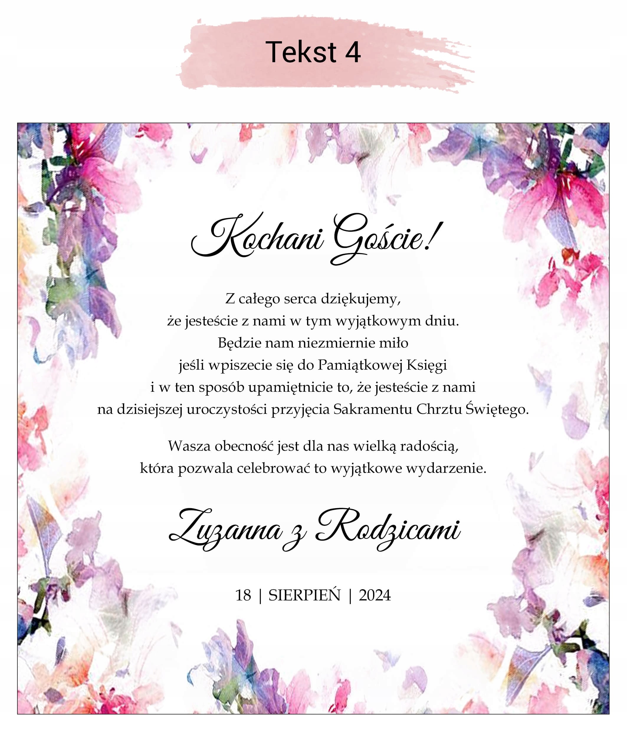 Księga gości na CHRZEST eko RUSTYK FLOWER Wysokość produktu 21 cm