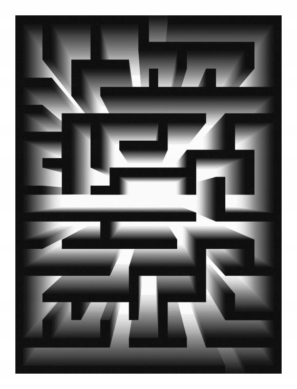 Fototapeta Prostorový labyrint styl moderní minimalismus 206x275 lepidlo