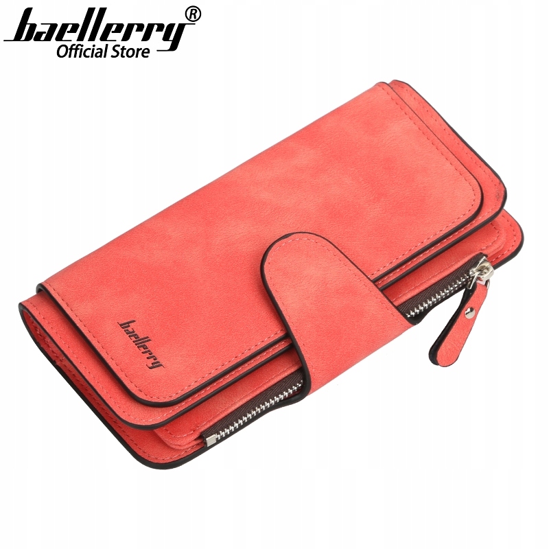 

Portfel Damski Pojemny Organizer Skóra Czerwony