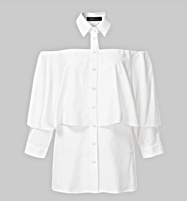 MD biała koszula kołnierz falbana M/38 Marka inna