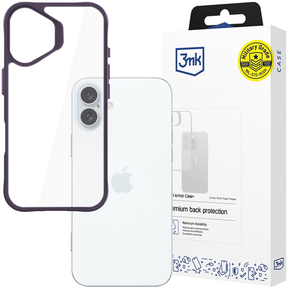 3MK Satin Armor Case Do Apple Iphone 16 Plus Etui Z Matowym Wykończeniem