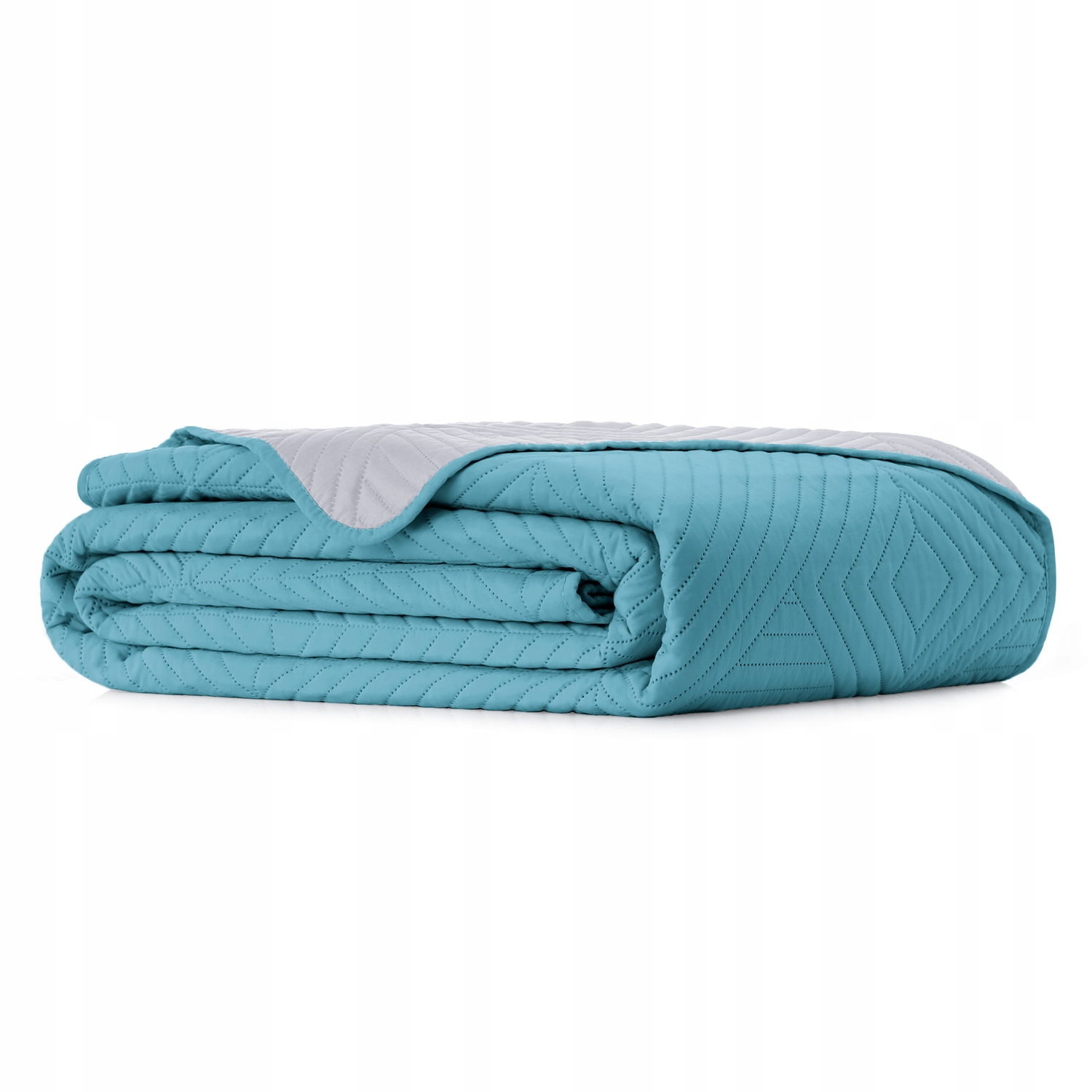 

Pikowana narzuta na łóżko 200x220cm Błękit Szary