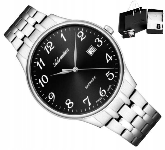 Pánské Klasické Čitelné Švýcarské Ocelové Hodinky Adriatica A1300.5124Q