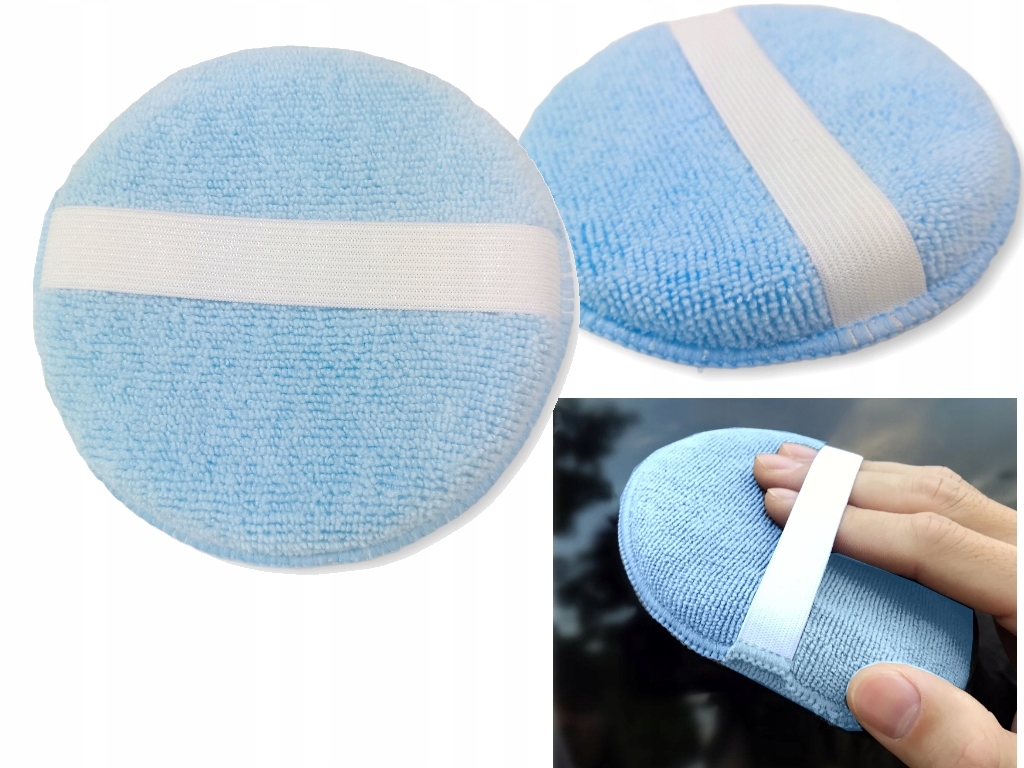 Aplikator mikrofibrowy z gumką mikrofibra Do Dressingu Wosku Odżywki 13cm