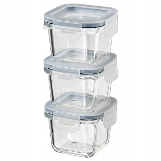 

Ikea 365 pojemniki na żywność x3szt 180ml szklane