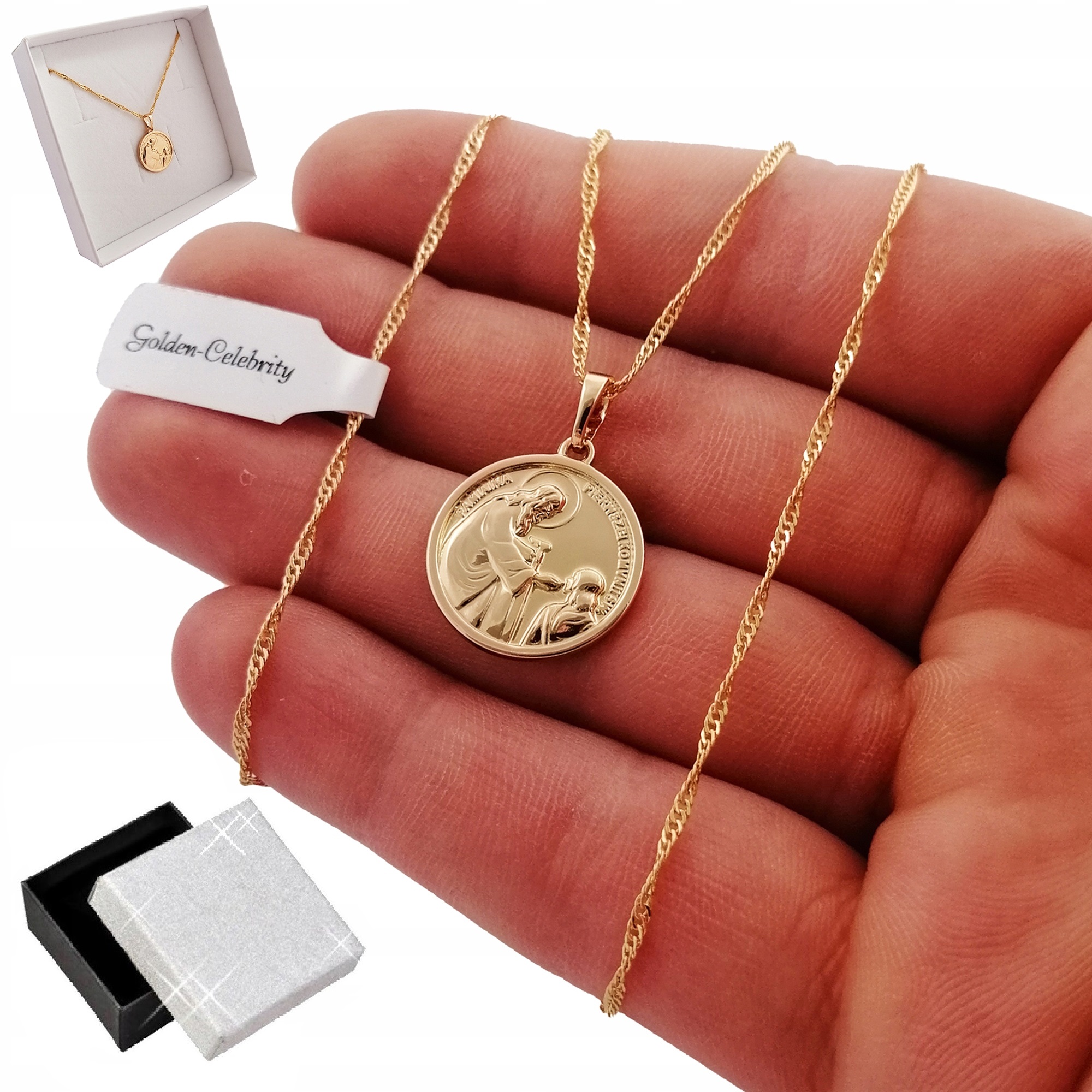 Zlatý Řetízek Medailon Z Chirurgické Oceli 18K