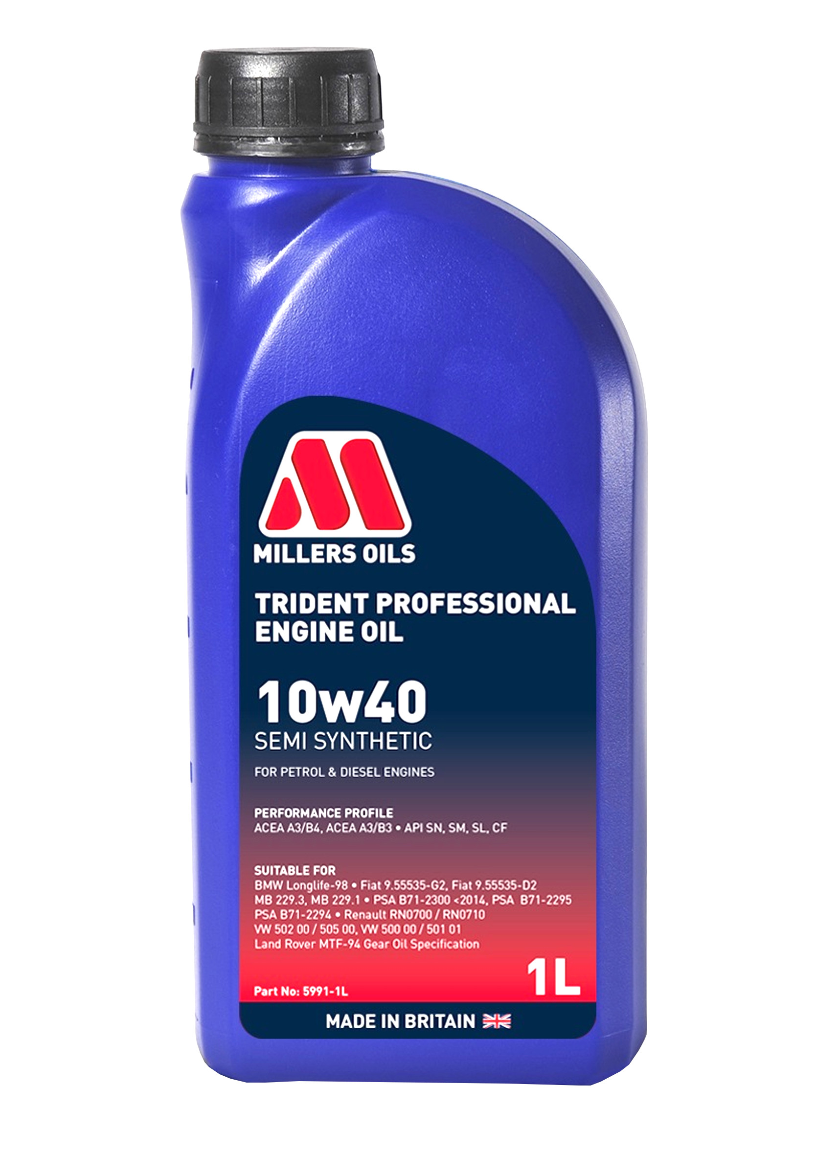 

Millers Trident Professional 10W40 1L Certyfikat