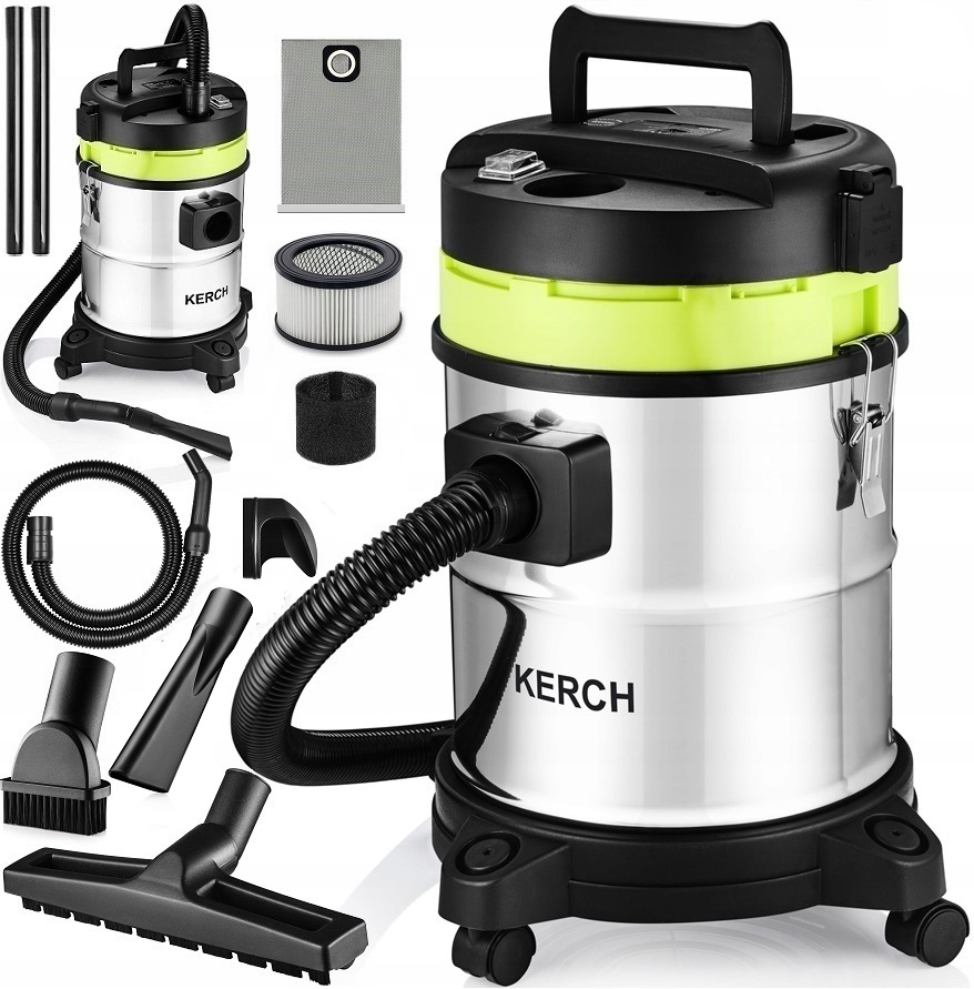 Odkurzacz Przemysłowy Bezworkowy Kerch Merd 3600W Gniazdo Pył Gips Mokro