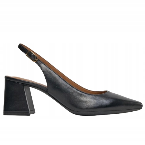 Geox Dámské Černé Lodičky Na Podpatku, Kožené, Velikost 37