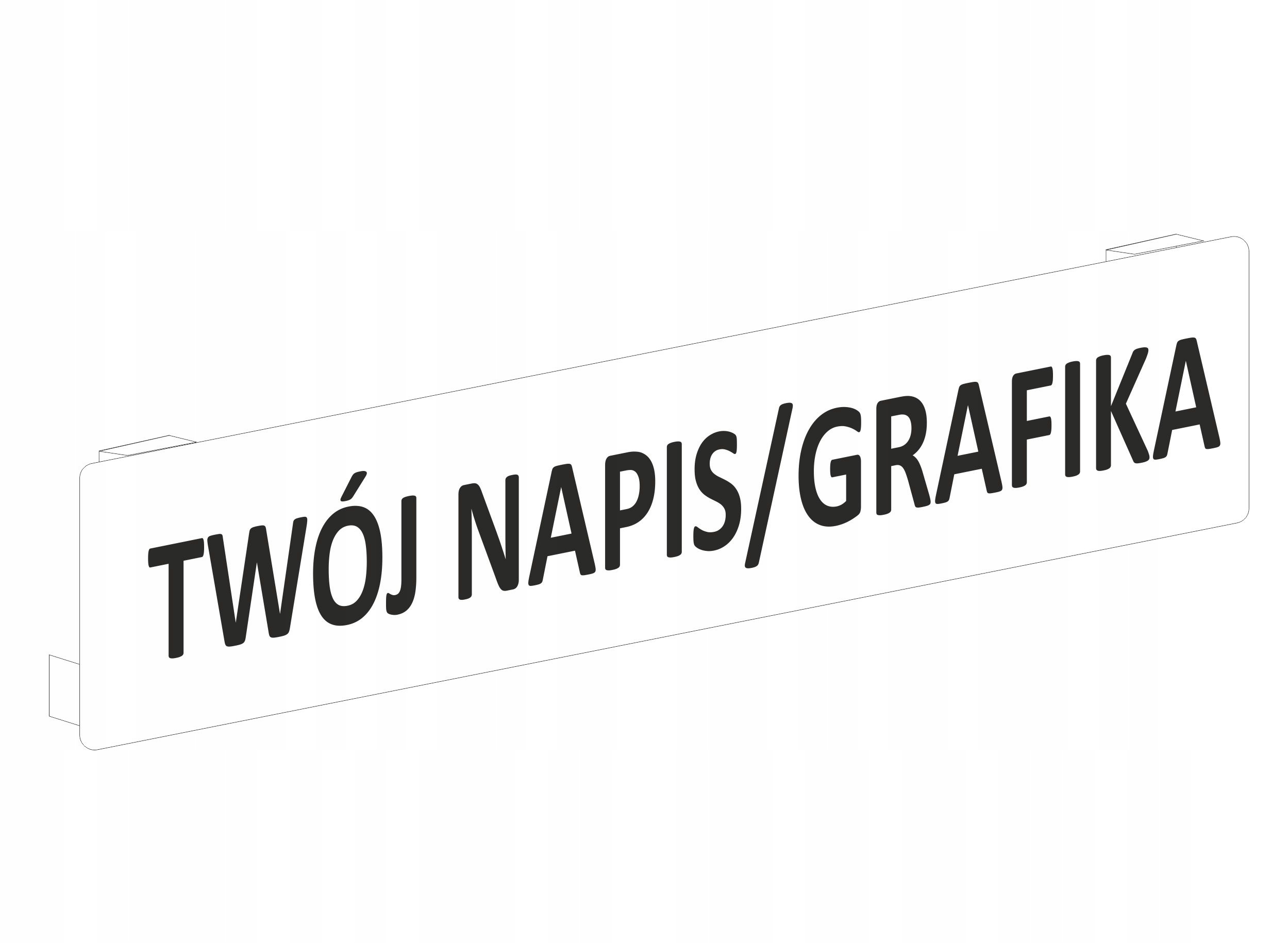 

Tablica nakładka na rejestracje z napisem, Pcv