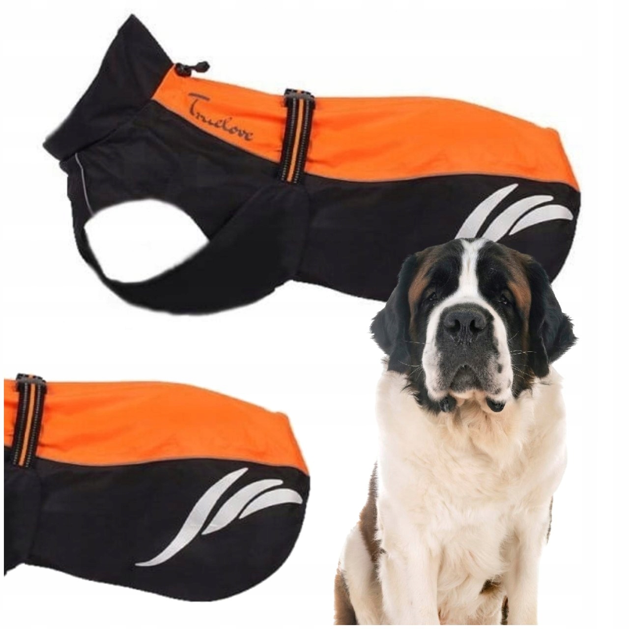 Levně Pláštěnka Pro Psa Truelove Bunda Derka Oranžová 7XL 70 cm