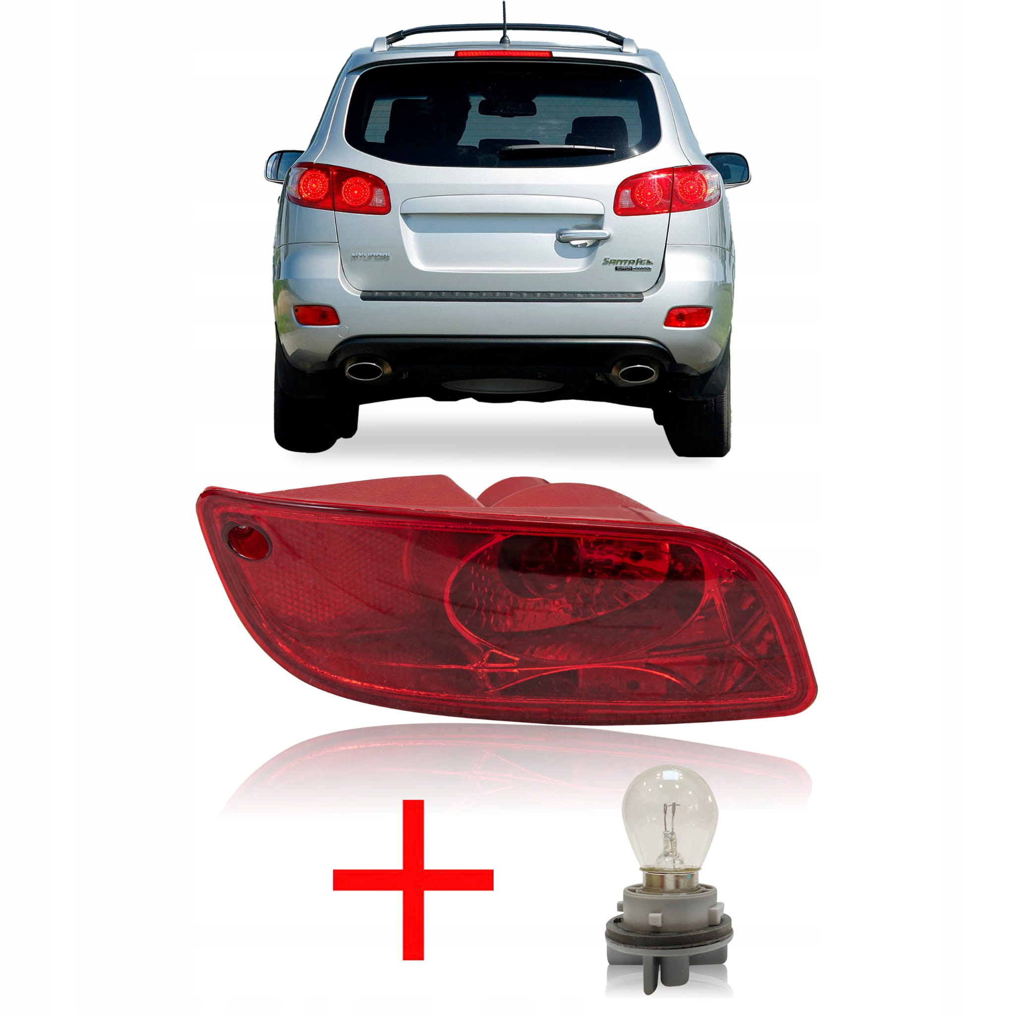 HYUNDAI SANTA FE II CM 2006-2009 LAMPA PRZECIWMGIELNA TYLNA LEWA 924082B000
