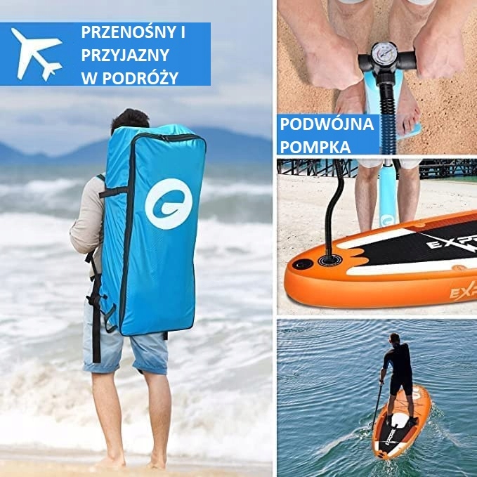 DESKA SUP BOARD POMPOWANA Exprotrek 305cm 150kg Kod producenta 768492845423