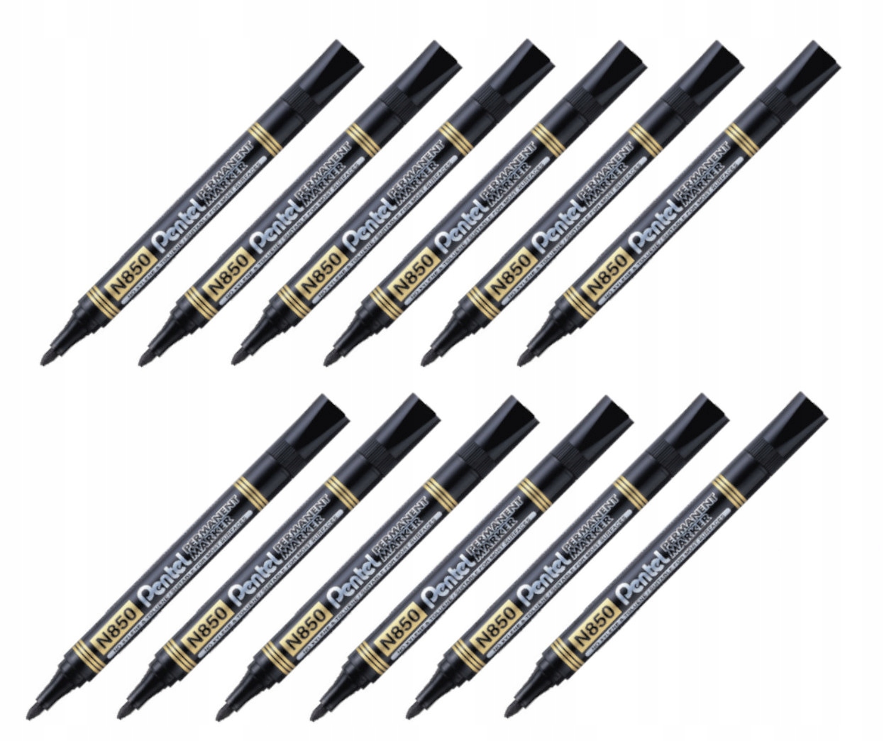 

Zestaw marker Pentel N-850 okrągły czarny x12