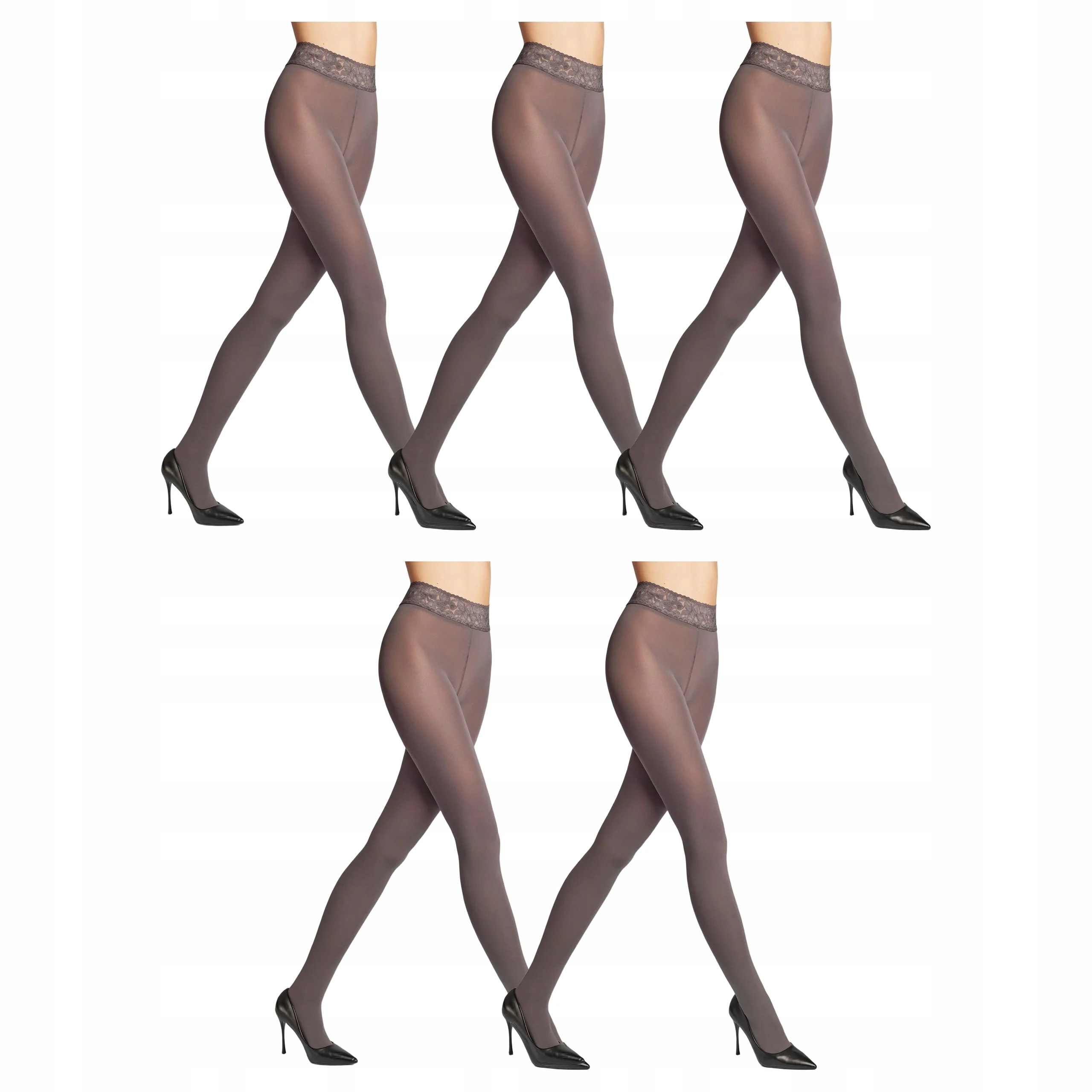 5 x Punčocháče Erotic Vita Bassa 100 den Marilyn Grigio 3/4