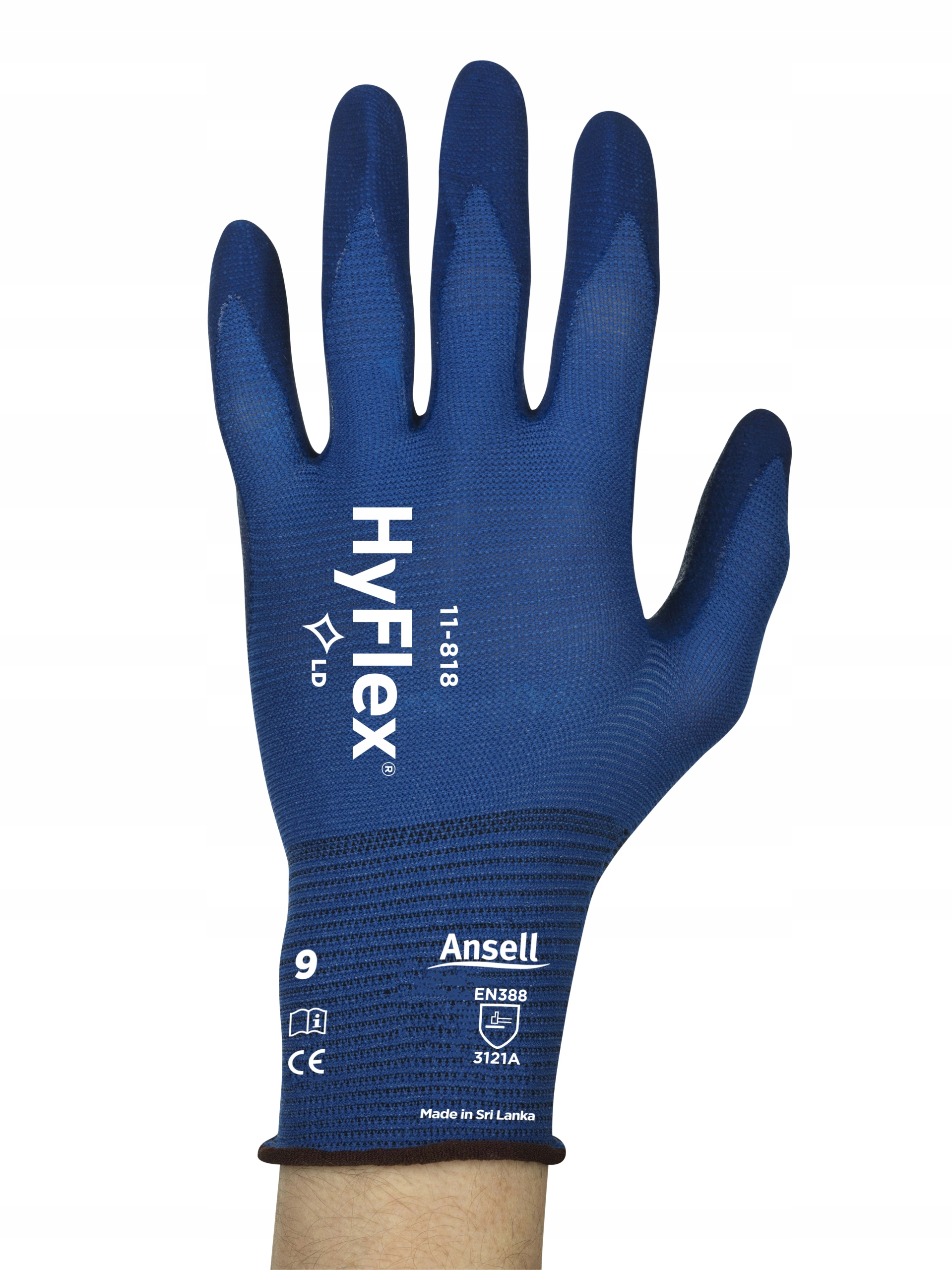 

Rękawice Oddychające Ansell HyFlex 11-818, XL, 1p