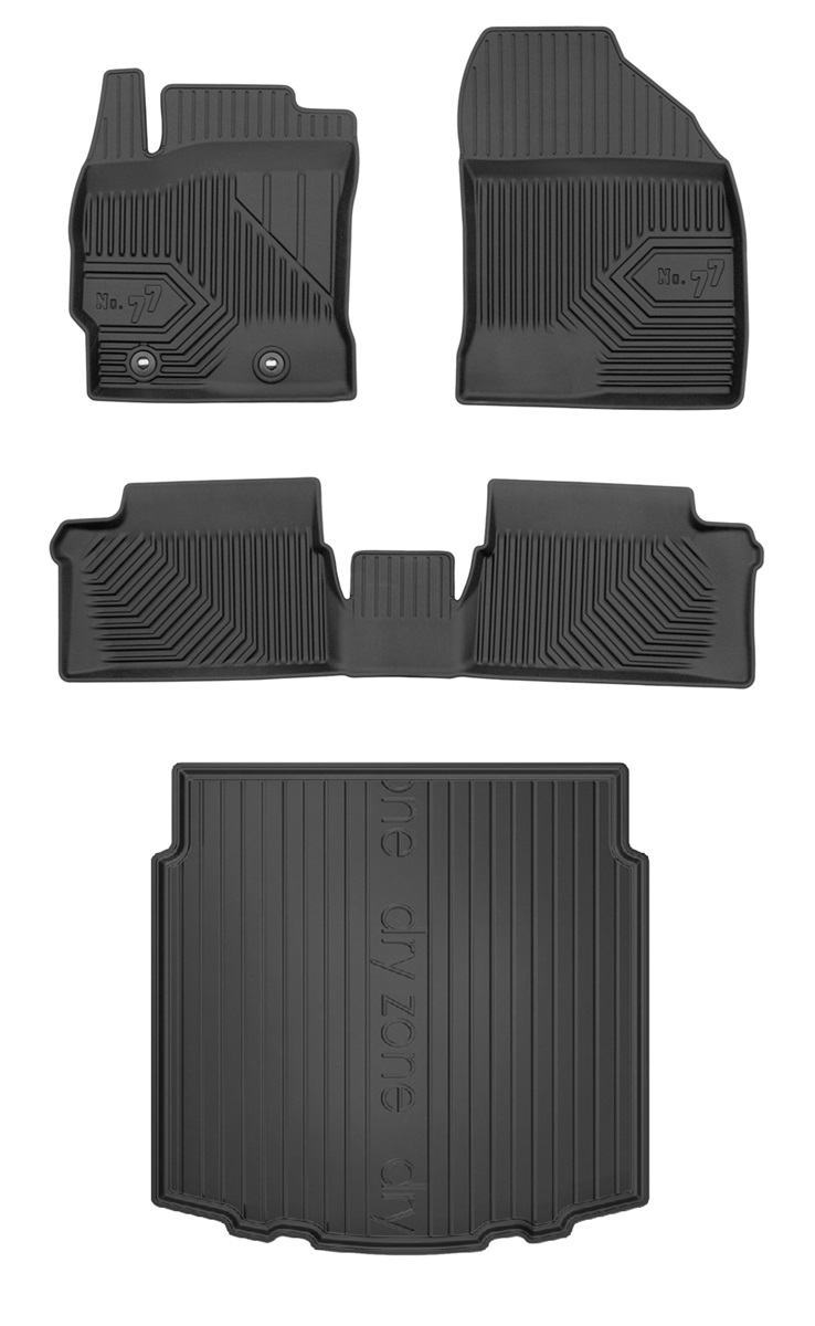 Set 77 Gumové koberce a rohože Toyota Auris 2 Hybrid Kombi 2012-2018 d