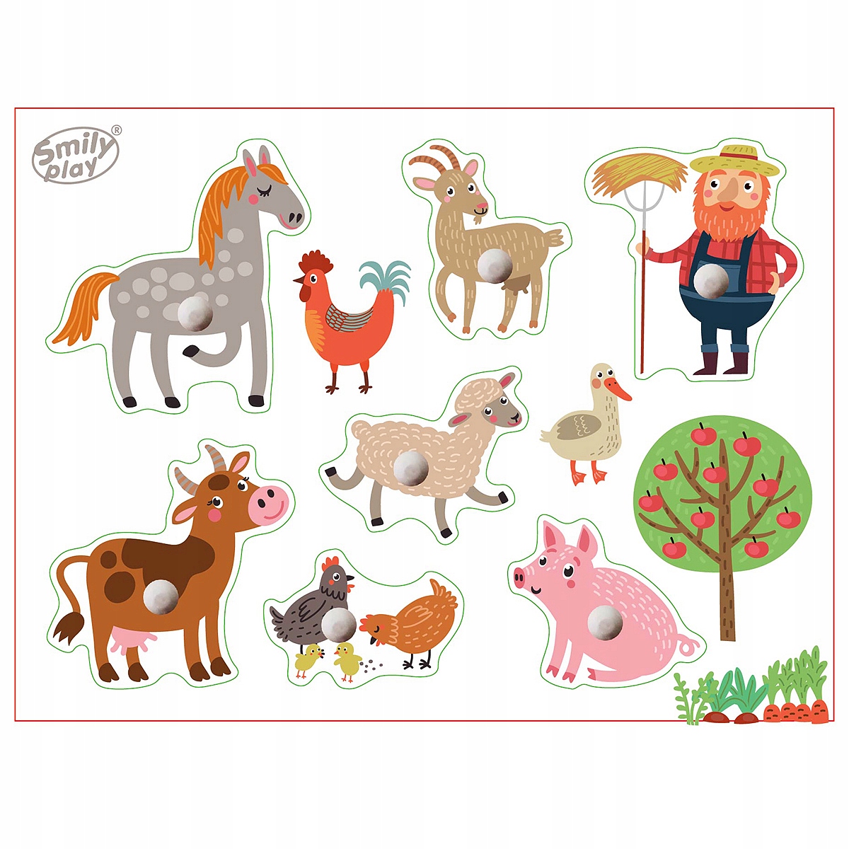 

Smily Play Drewniana Układanka Puzzle Farma 83803