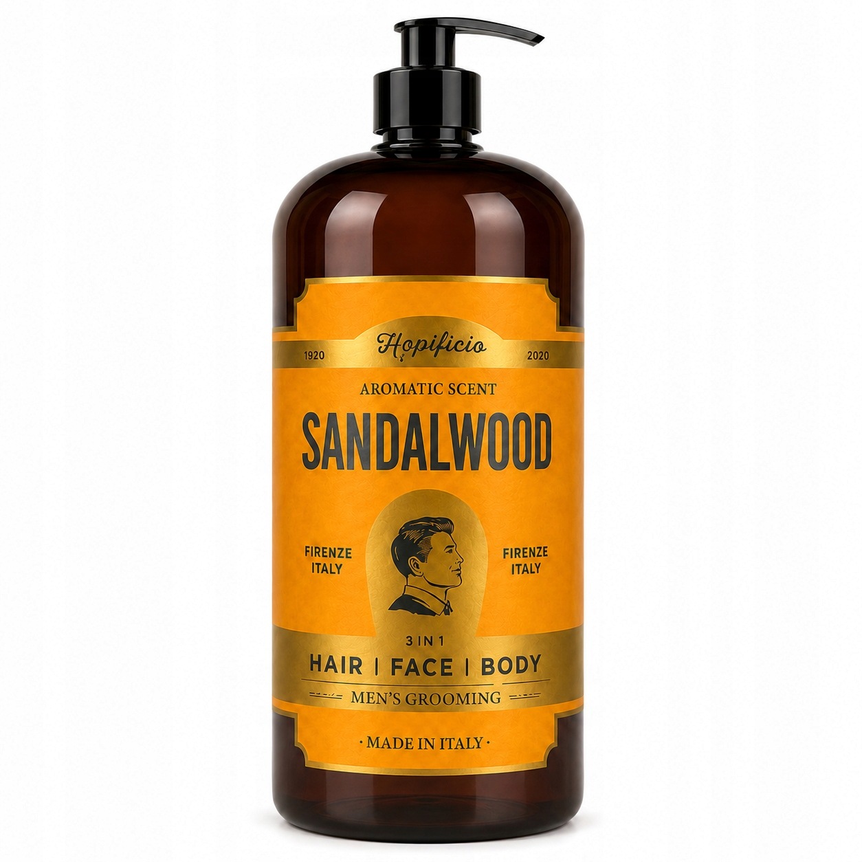 Hopificio Sandalwood żel 3w1 do włosów twarzy i ciała męski 1L