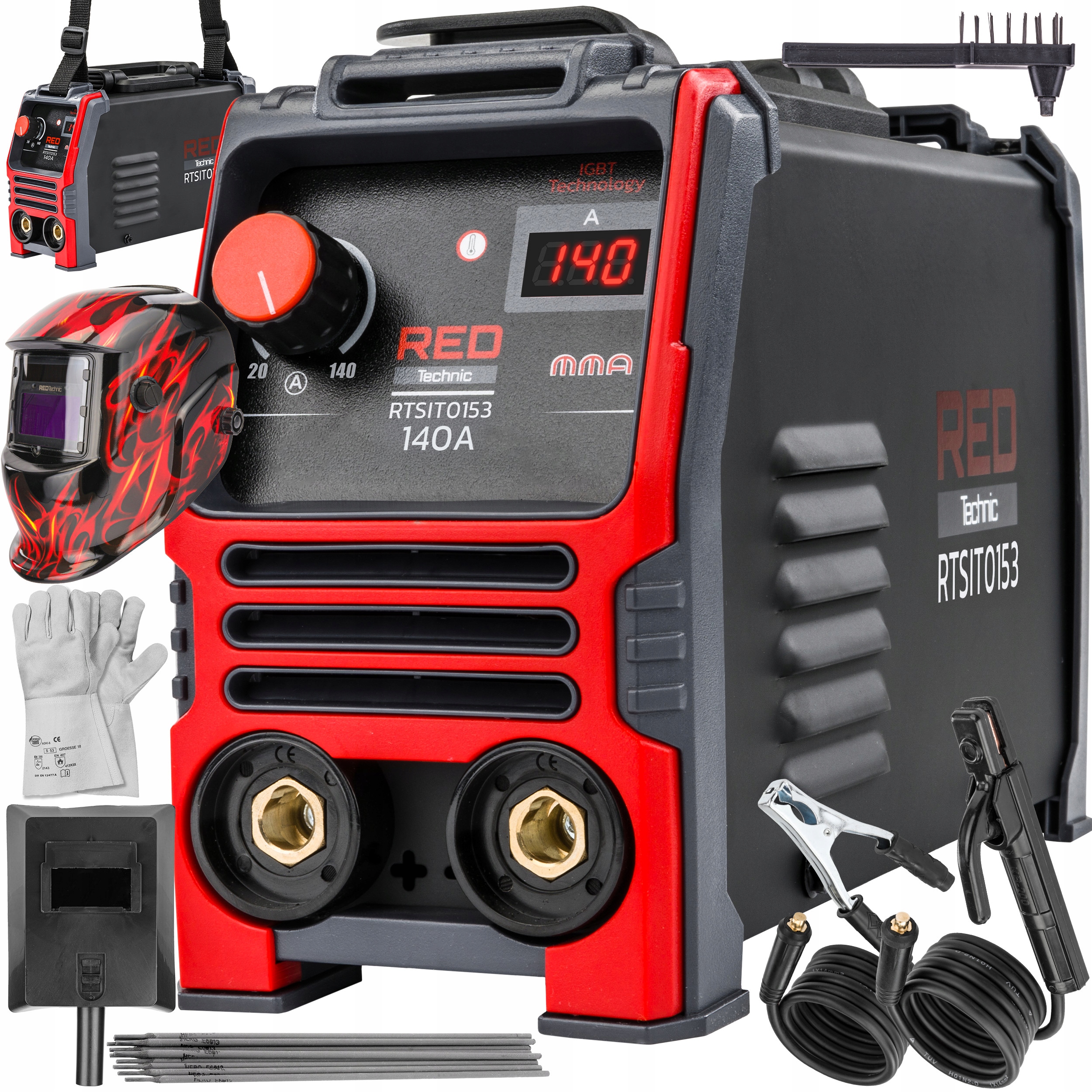 Spawarka inwertorowa RED TECHNIC 20-140 A 230 5,8 kVA