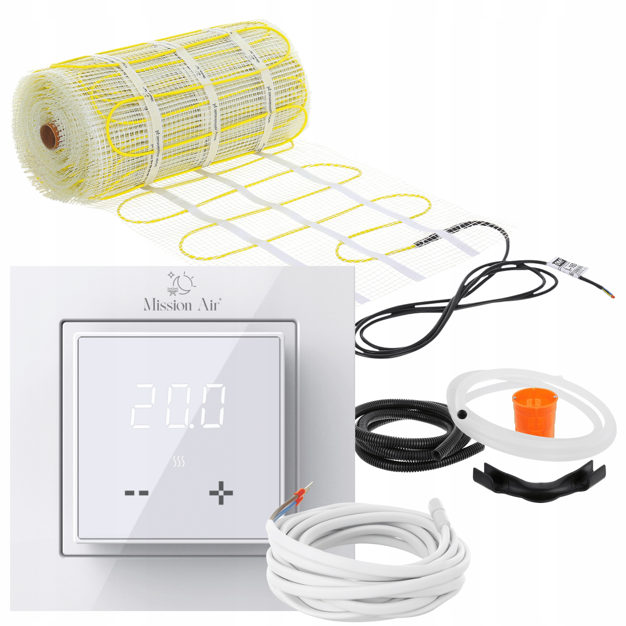 Set podlahového vykurovania podlahy vykurovacia rohož 160 W/m² 10 m²