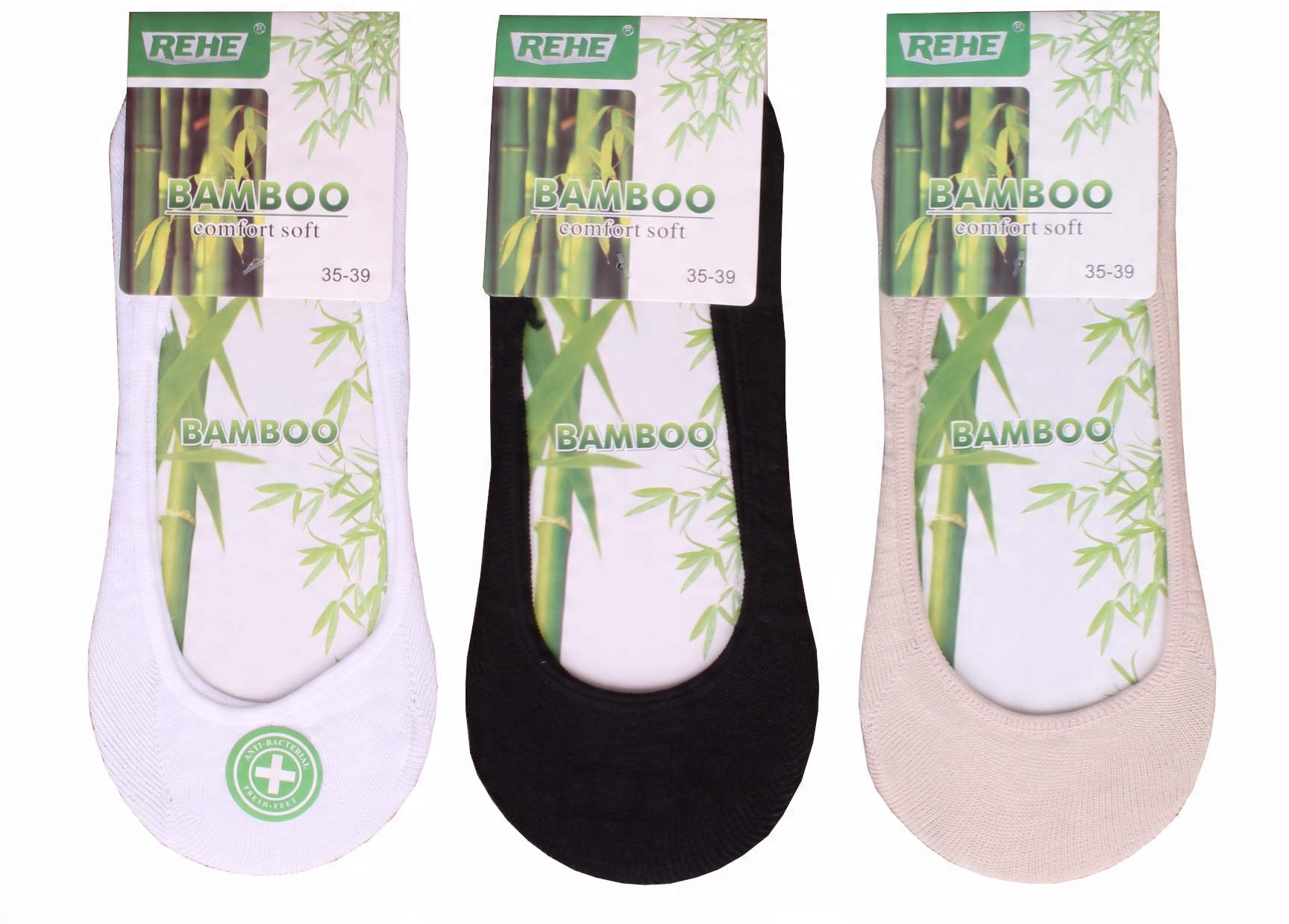 

3x Stopki Balerinki Damskie Bambusowe -- 35-38