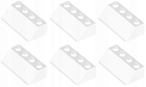 

Lego 3037 Skos Dachówka 2x4 biały Nowy (12g) 6 szt
