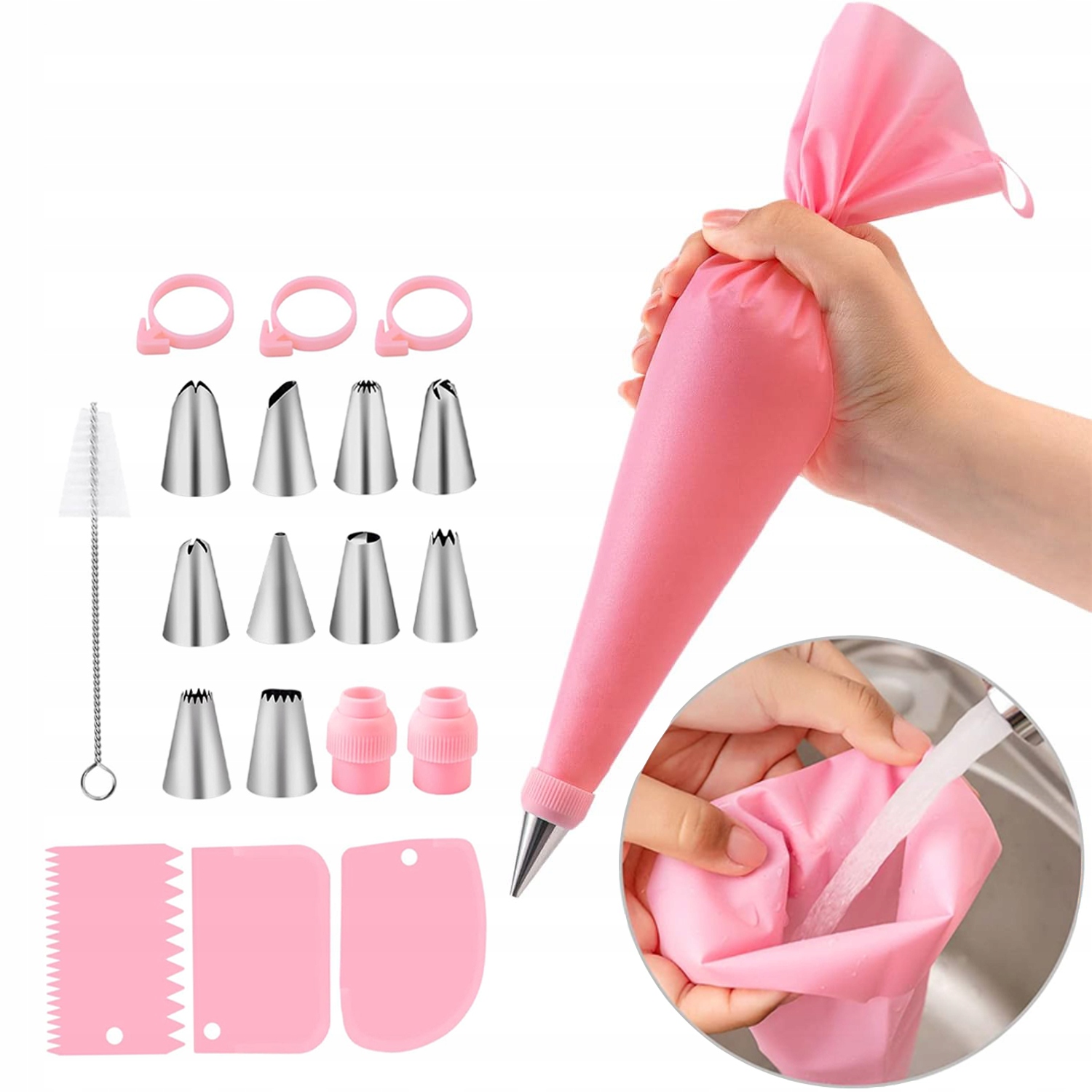 Levně Silikonové Sáčky Na Zdobení Dortů A Cukroví, 40 Ks, XXL Sada