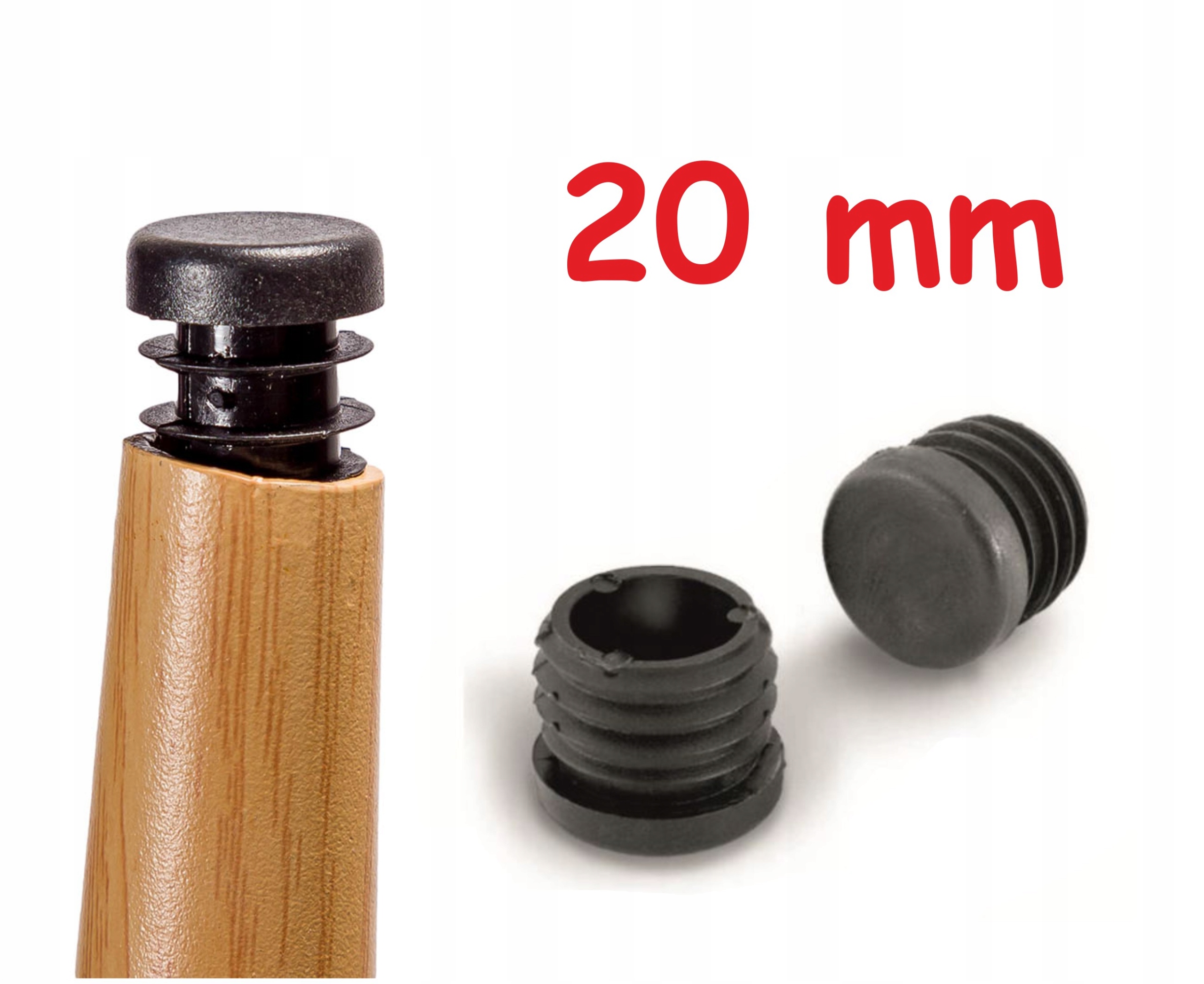 stopka, zatyczka rozmiar 20 mm - zestaw 4 szt.