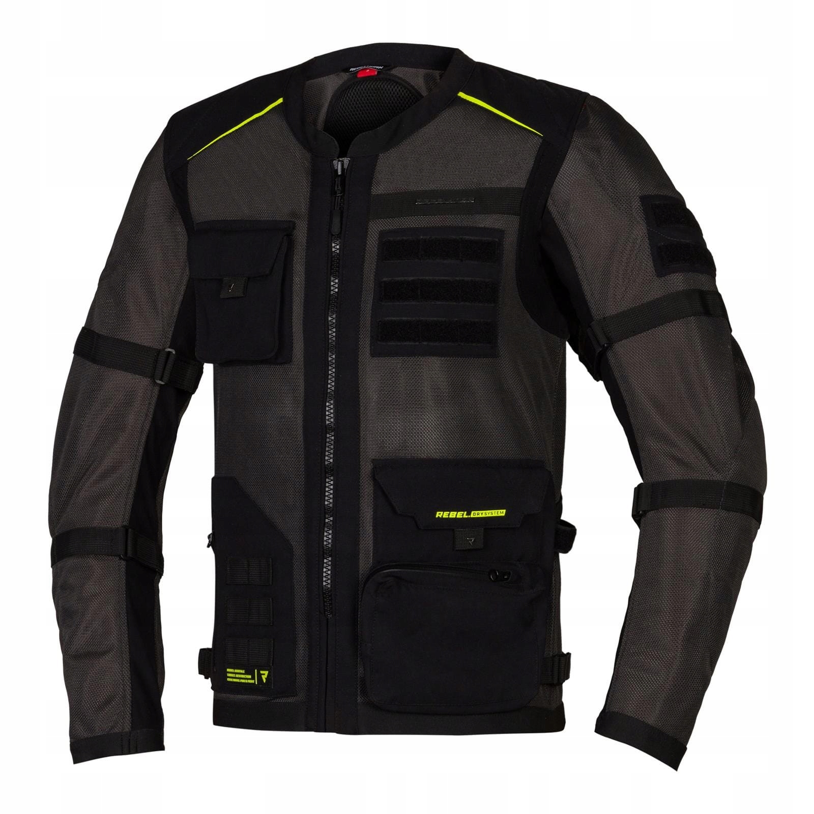 Bunda Rebelhorn Brutale Dark Grey/black/flo Yellow 3XL Na Darček