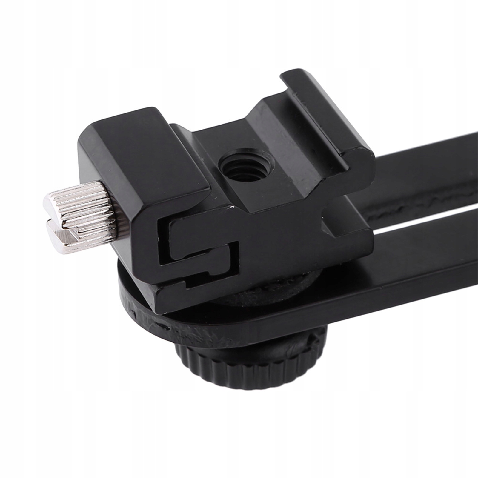 Czarny podwójny uchwyt na parasolkę z gorącą stopką, lekki wspornik WE