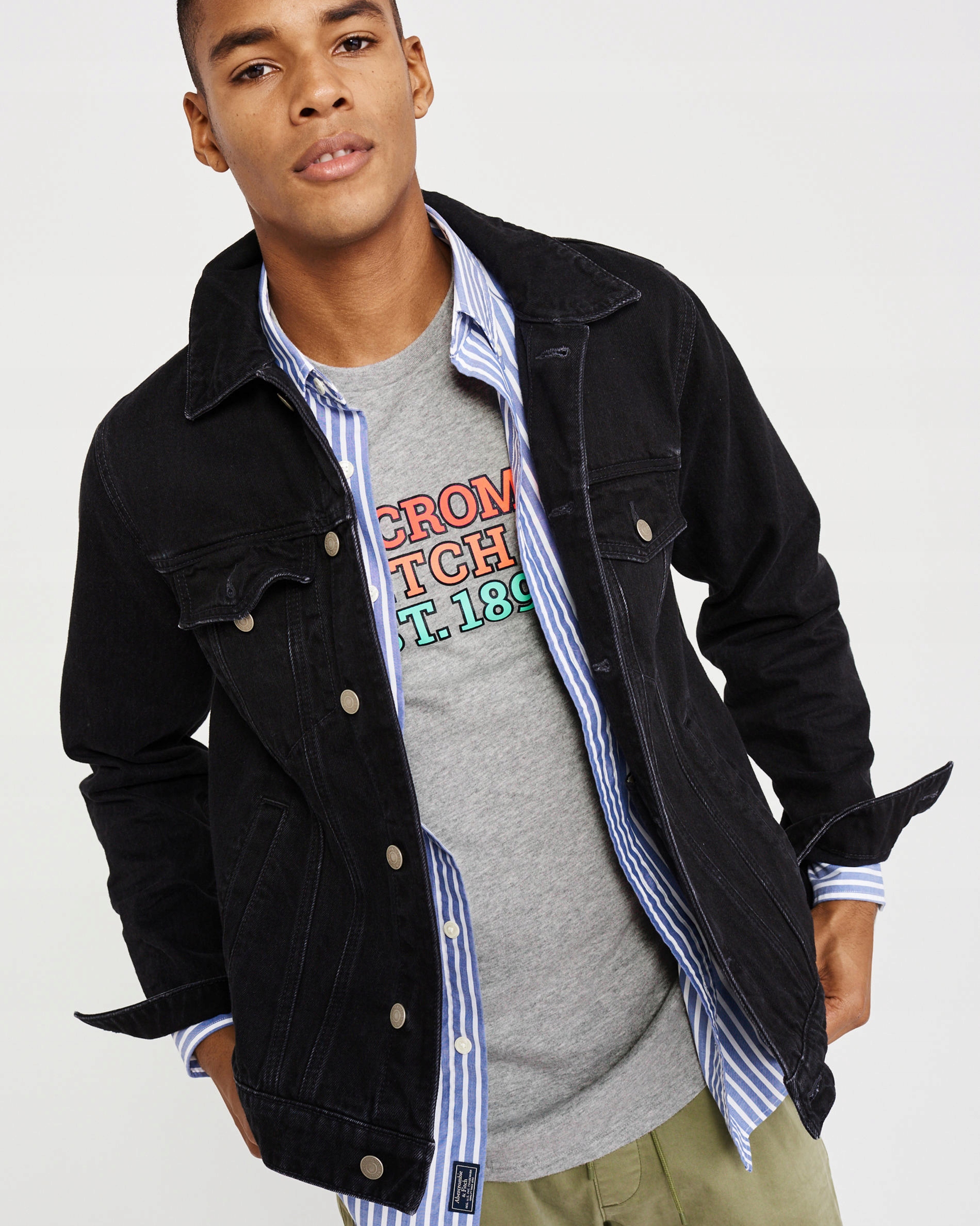 ABERCROMBIE Hollister T-Shirt Koszulka Logo USA M Rozmiar M