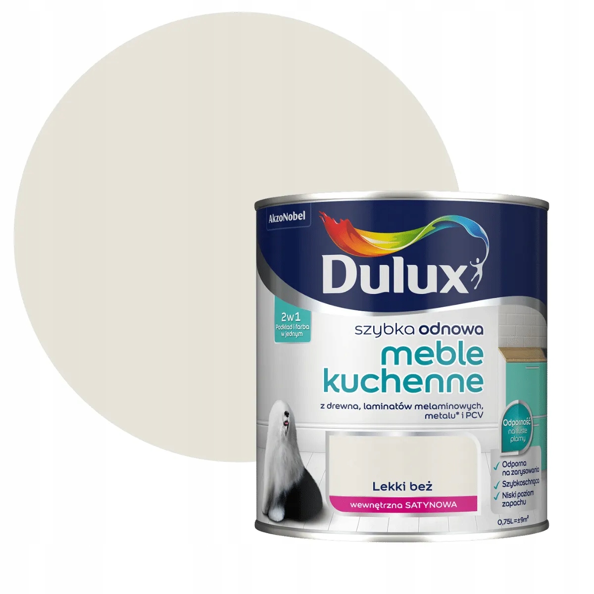 Dulux Rychlá Obnova Kuchyňský nábytek Lehký Béžový 0,75L