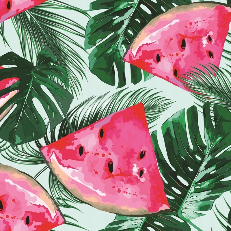 

Cerata Obrus Na Wymiar Liście Monstera Arbuzy