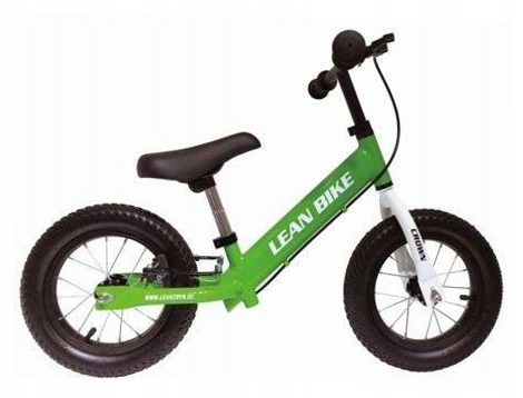 Rower biegowy z pompowanymi kołami zielony