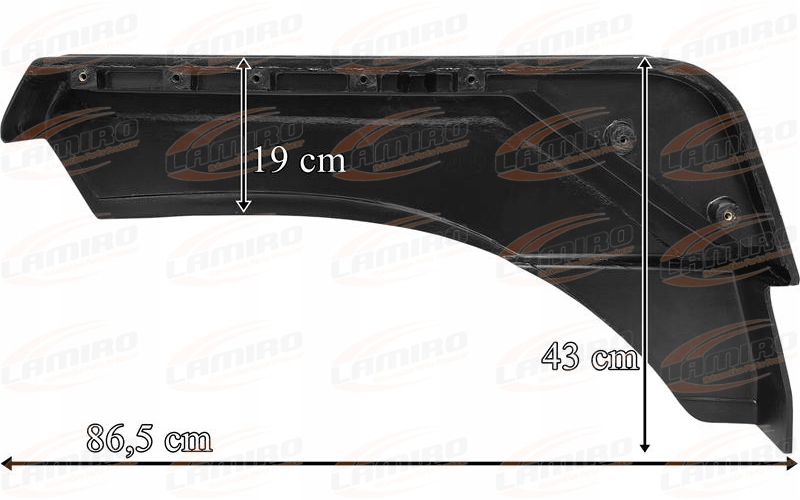 MAN F2000 BŁOTNIK WĄSKA KABINA LEWE NADKOLE Producent części Lamiro