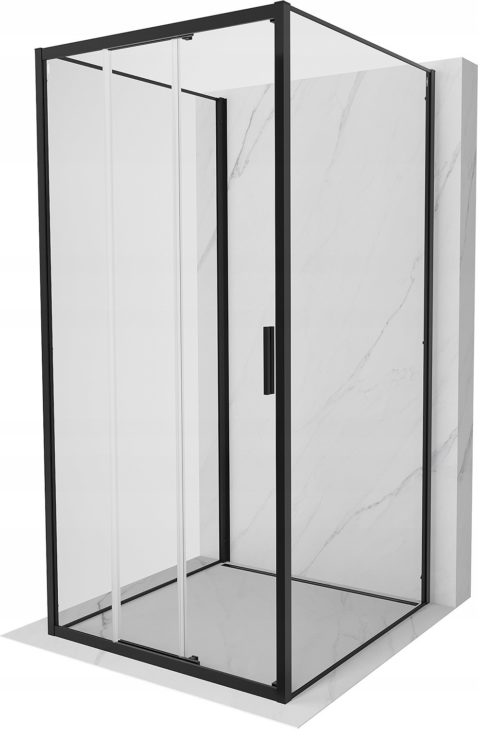 Mexen Exo-3S kabina prysznicowa 3-ścienna rozsuwana 95 x 95 cm, transparent