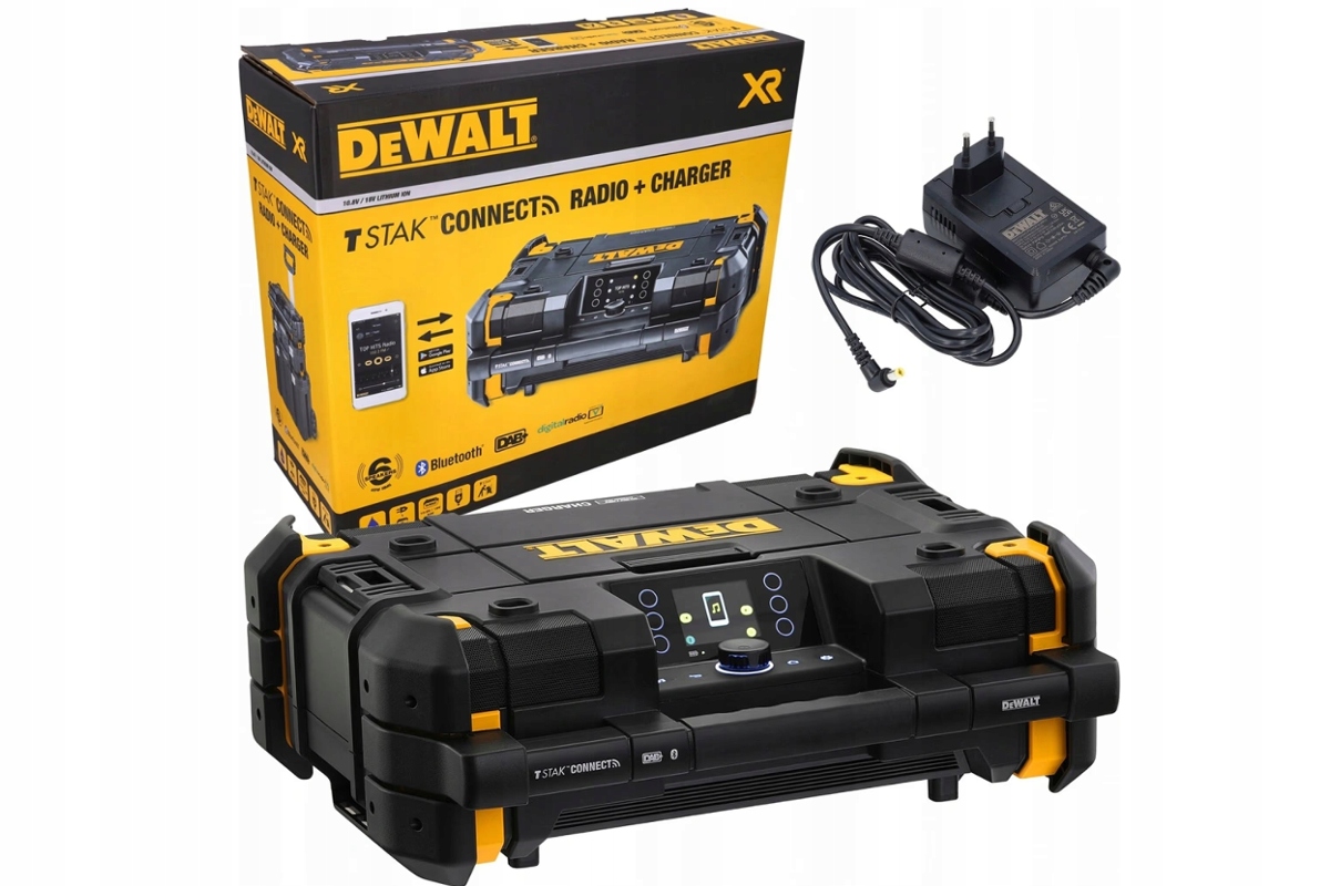 DeWALT Radio Budowlane z Ładowarką DWST1-81078 zasilacz -- DeWALT Pl --