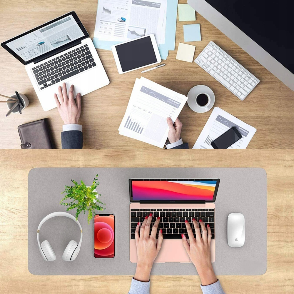 PODKŁADKA MATA OCHRONNA WODOODPORNA PRAKTYCZNA DUŻA BIURKO SKÓRA 90x40cm Wysokość produktu 43 cm