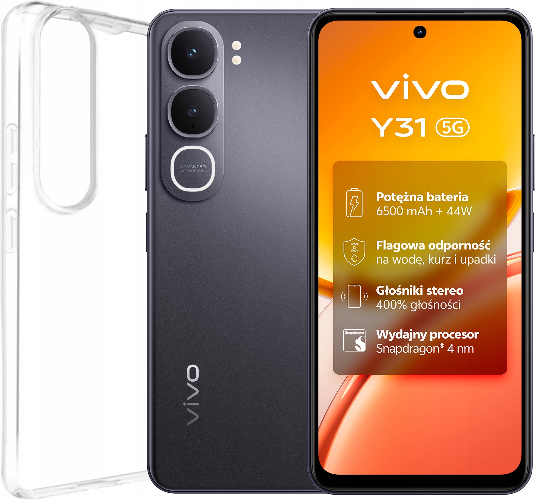 Smartfon Vivo Y31 5G 6/256GB 6.68" 120Hz Czarny