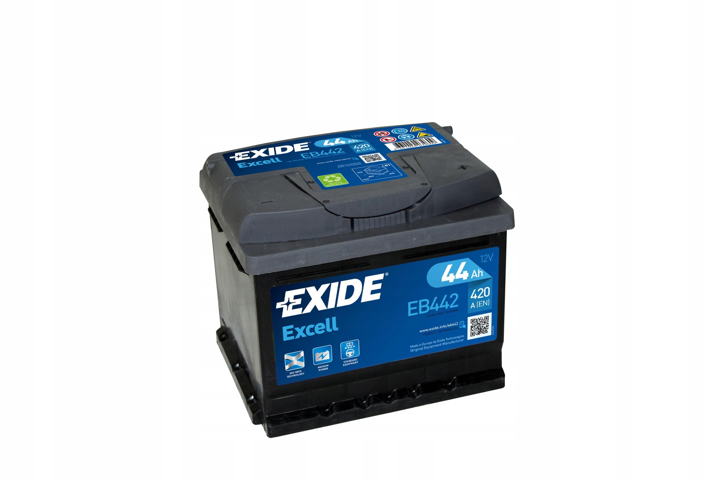AKUMULATOR EXIDE EXCELL P+ 44AH/420A Producent części Exide