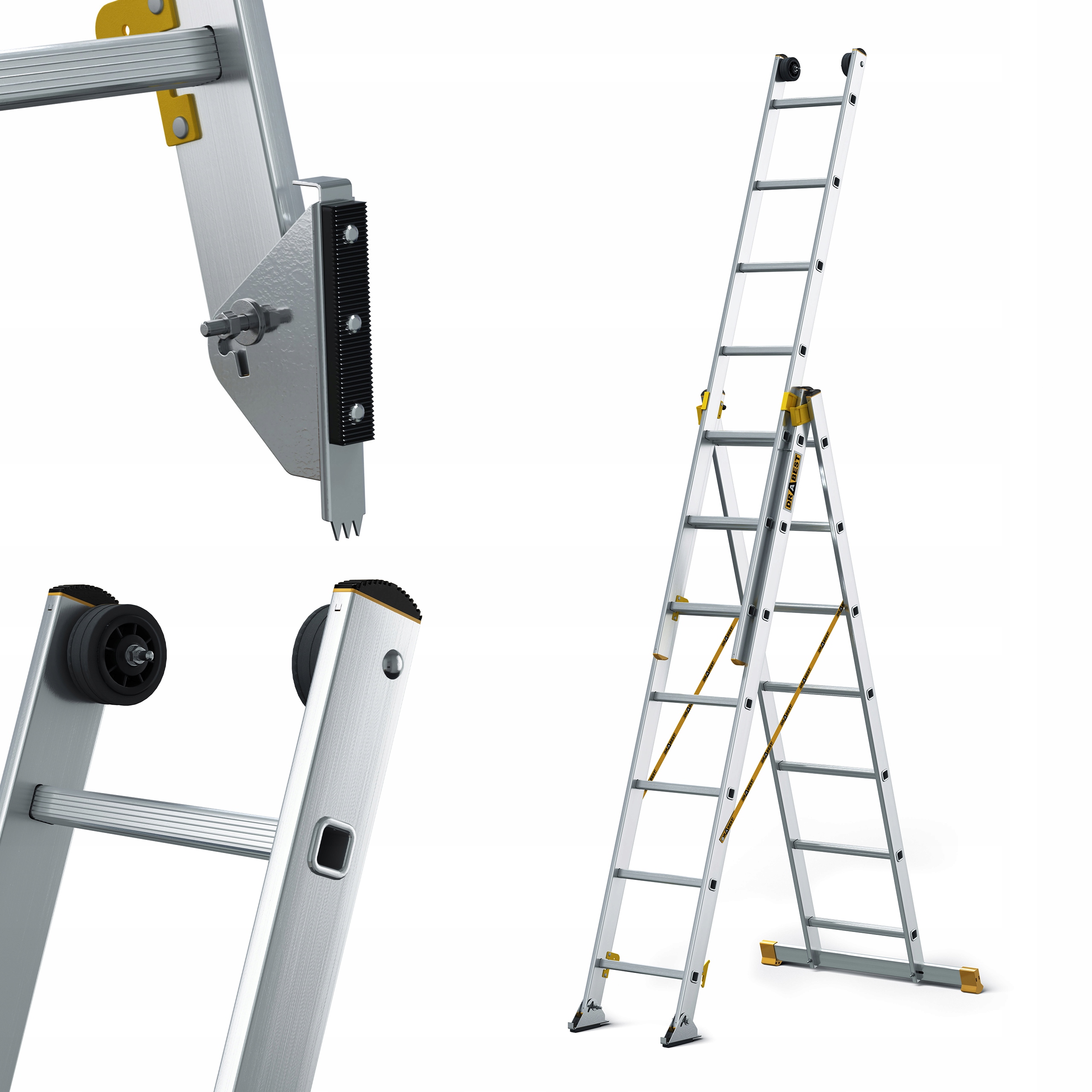 Žebřík 3x7 profesionální Drabest Max 150 kg