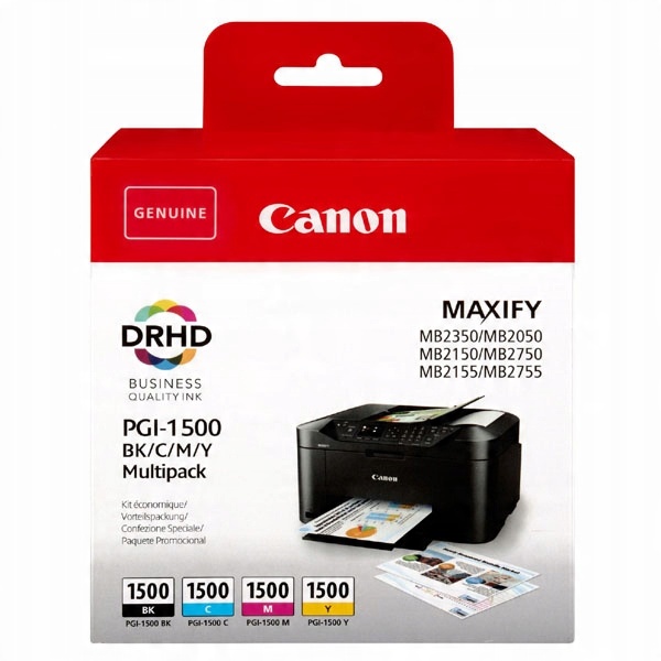 

4x tusz org. Canon PGi-1500 Cmyk MB2150 MB2750