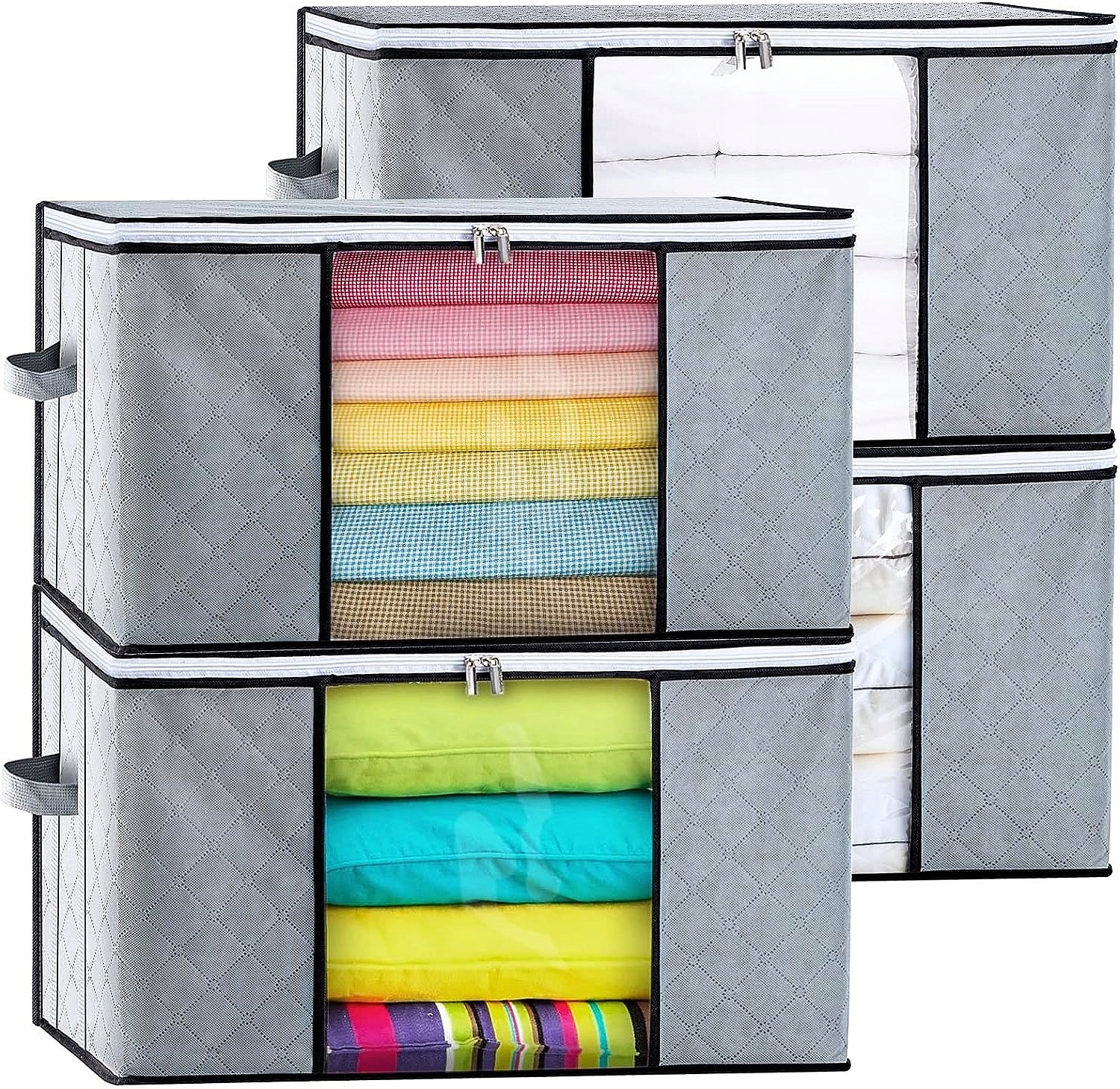 TORBA DO PRZECHOWYWANIA UBRAŃ ORGANIZER DO SZAFY PUDEŁKA POJEMNIKI 84L x4