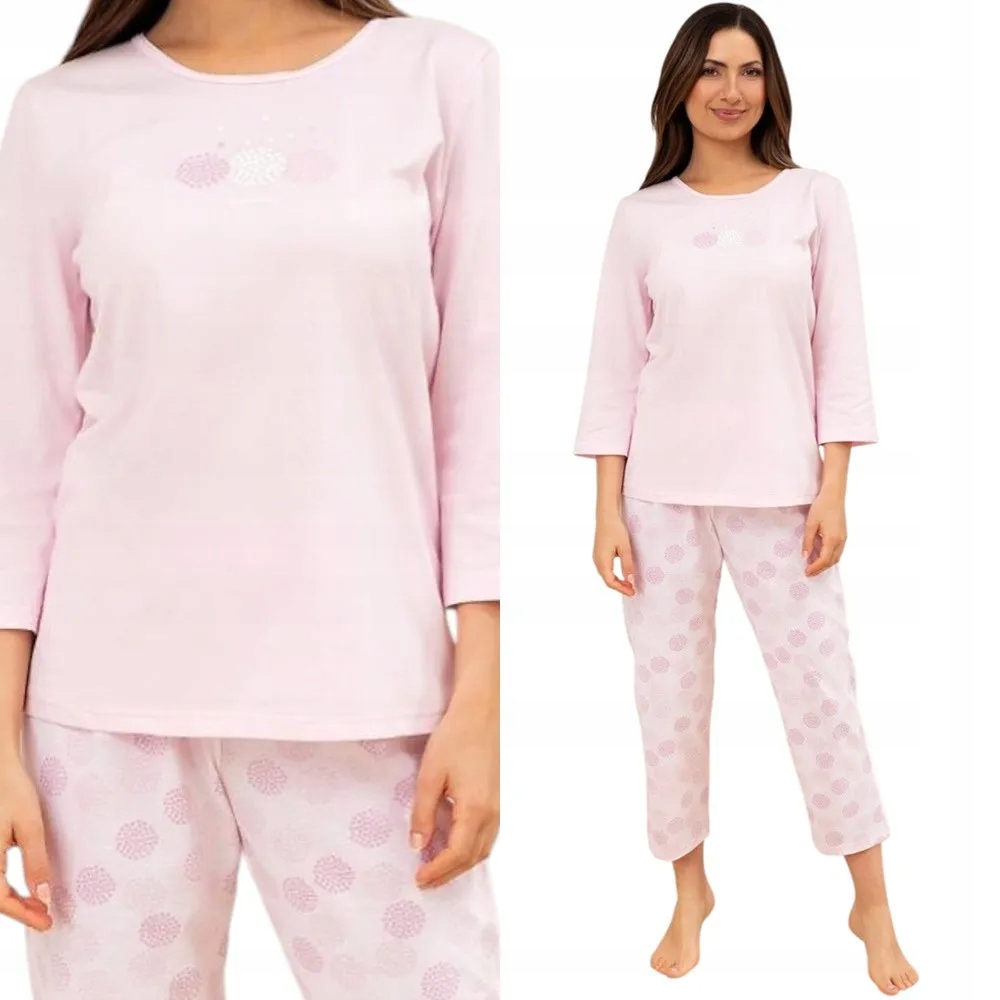 Dámské bavlněné pyžamo Regina 702 M 38 Růžová