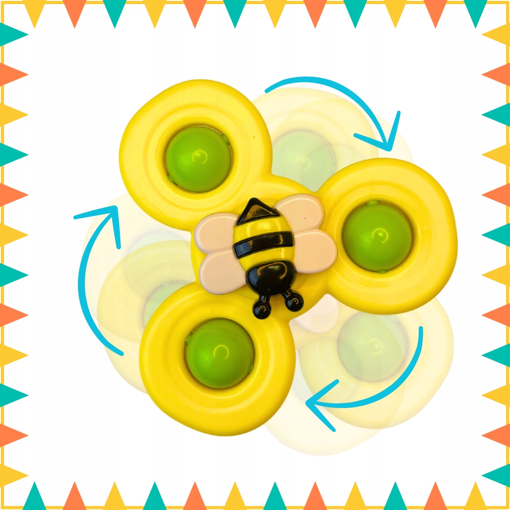 ZESTAW FIDGET SPINNER PRZYSSAWKA DZIECI NIEMOWLĄT SPINNERY KOLOROWE ZABAWKA Marka inna