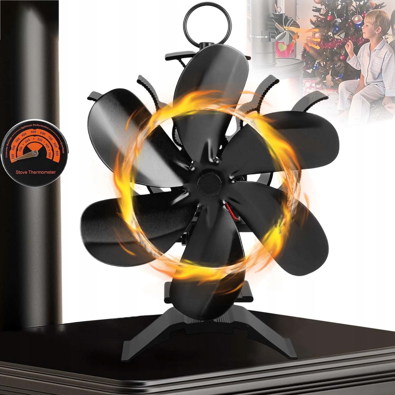 Krbový Ventilátor, Termoelektrický Ventilátor Napájený Teplem Do Krbu